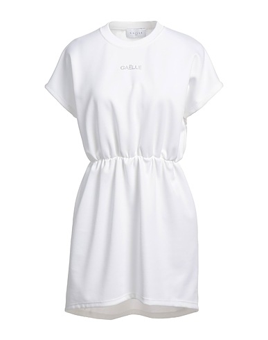GAëLLE Paris Short dress White 55% Polyester, 45% Cotton