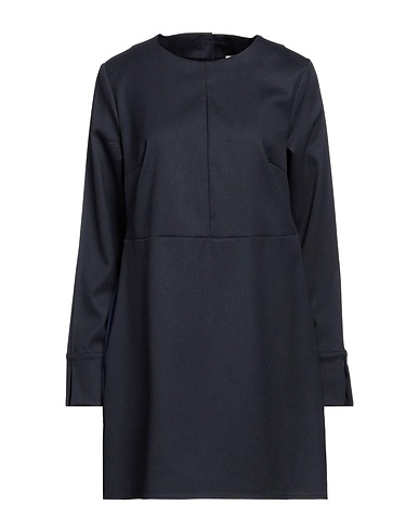 SEMICOUTURE Kurzes Kleid Nachtblau 55% Schurwolle, 28% Polyester, 15% Viskose, 2% Elastan
