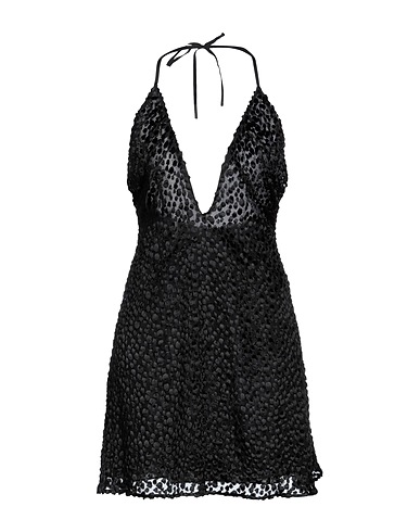 SAINT LAURENT Short dress Black 78% Viscose, 22% Silk