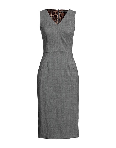 DOLCE&GABBANA Midi dress Grey 95% Virgin Wool, 5% Elastane
