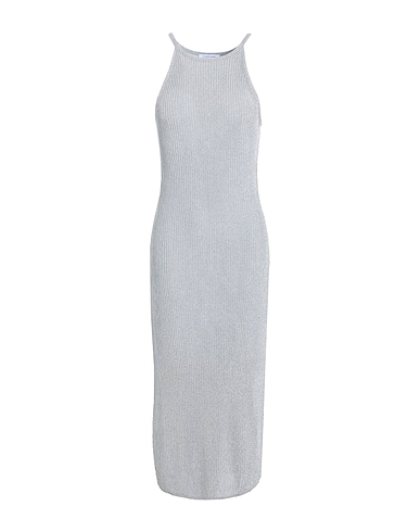 & OTHER STORIES Midi-Kleid Silber 75% Viskose EcoVero™, 25% Metallfaser