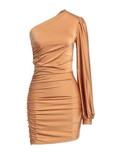 HOUSE OF AMEN One-shoulder dress Camel 80% Polyamide, 20% Elastane