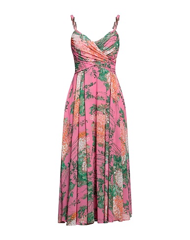 PINKO Midi dress Magenta 100% Polyester, PVC - Polyvinyl chloride