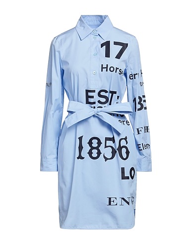 BURBERRY Shirt dress Light blue 100% Cotton