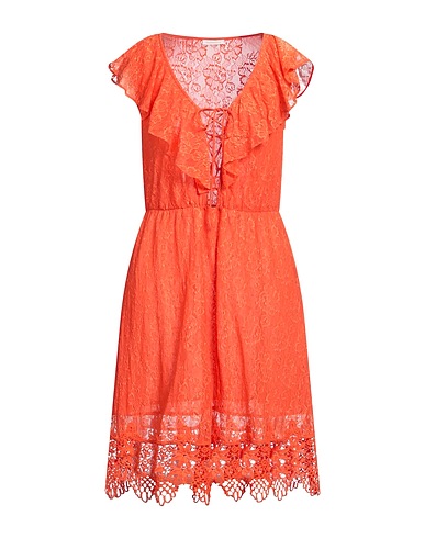 FRACOMINA Short dress Orange 100% Polyamide, Polyester
