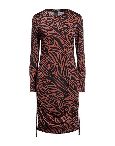 PINKO Short dress Brown 94% Polyester, 6% Elastane