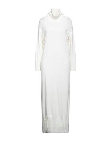 ALPHA STUDIO Long dress Off white 40% Recycled wool, 30% EcoVero™ viscose, 20% Recycled polyamide, 10% Recycled cashmere