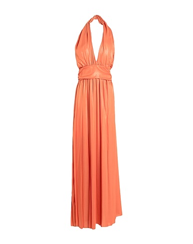 PINKO Long dress Orange 100% Polyester