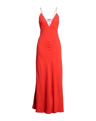 STELLA McCARTNEY Long dress Tomato red 96% Viscose, 4% Elastane