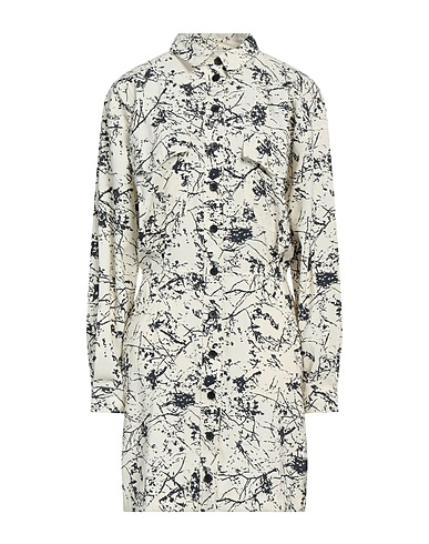 8PM Vestito chemisier Panna 85% Rayon, 15% Poliestere