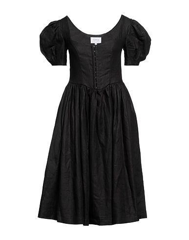 GIOIA Midi dress Black 100% Linen