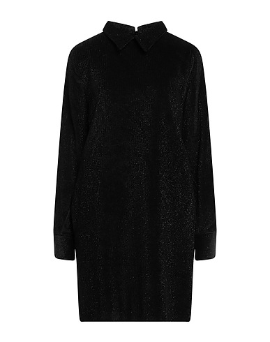 GRIFONI Short dress Black 90% Viscose, 6% Polyester, 4% Polyamide
