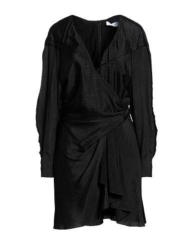 IRO Short dress Black 70% Silk, 25% Viscose, 5% Synthetic fibers