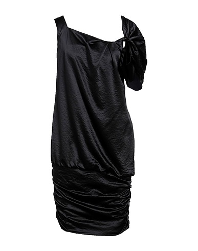 HANITA Short dress Black 97% Polyester, 3% Elastane