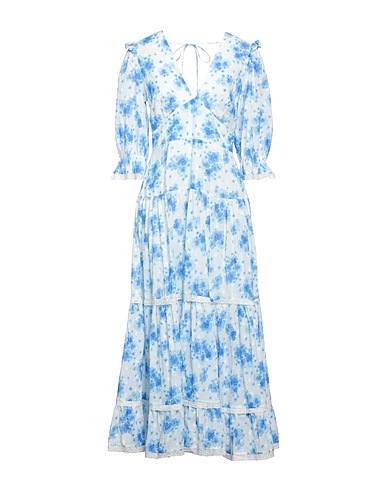 RIXO Long dress White 100% Cotton