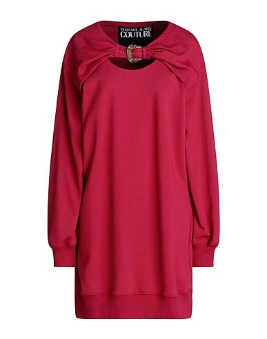 VERSACE JEANS COUTURE Vestito corto Magenta 100% Cotone, Elastan