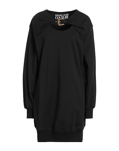 VERSACE JEANS COUTURE Short dress Black 100% Cotton, Elastane