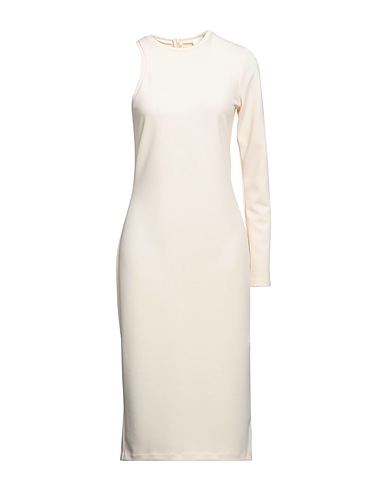 MERCI ITALIA Midi dress Cream 94% Polyester, 6% Elastane