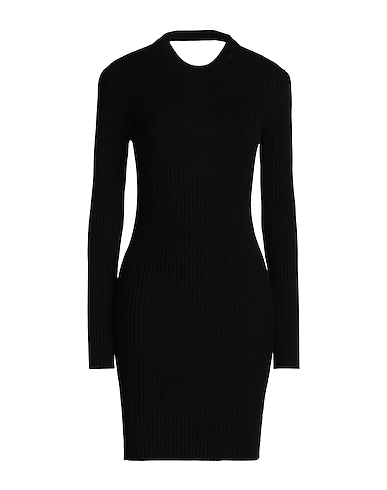 SEMICOUTURE Sheath dress Black 72% Viscose, 28% Polyester