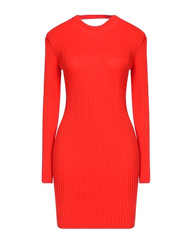 SEMICOUTURE Robe courte Orange 72% Viscose, 28% Polyester