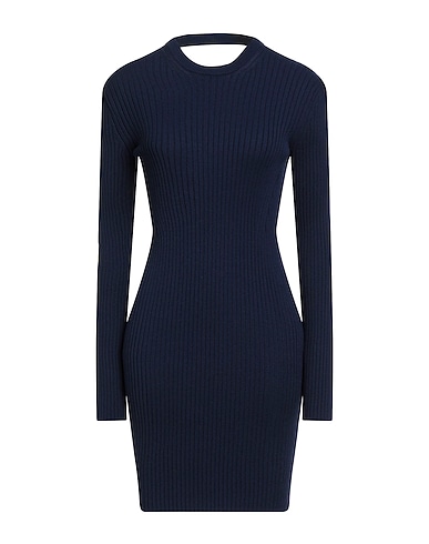 SEMICOUTURE Elegant dress Navy blue 72% Viscose, 28% Polyester
