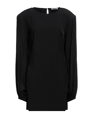 MVP WARDROBE Vestito corto Nero 55% Acetato, 45% Viscosa