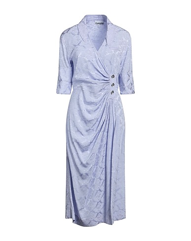 GANNI Midi dress Lilac 54% Acetate, 46% Viscose