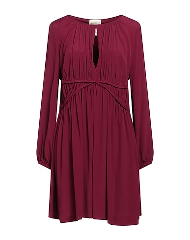 SEMICOUTURE Short dress Mauve 65% Acetate, 35% Silk