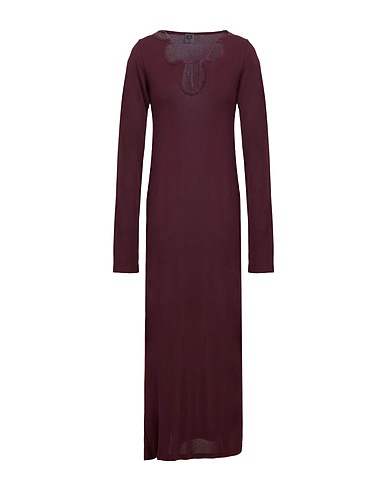 8 by YOOX Long dress KNITTED LONG DRESS
 Plum 100% Viscose