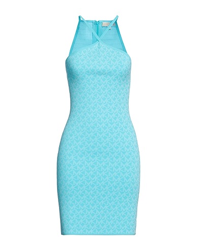 MICHAEL MICHAEL KORS Kurzes Kleid Azurblau 62% Recycelte Viskose, 21% Nylon, 14% Polystyrol, 3% Elastan