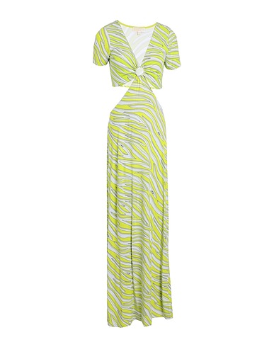 MICHAEL MICHAEL KORS Long dress Lime green 93% Viscose, 7% Elastane