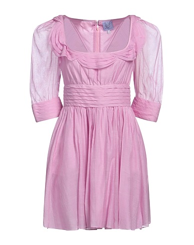 THIERRY COLSON Short dress Pink 65% Cotton, 35% Silk