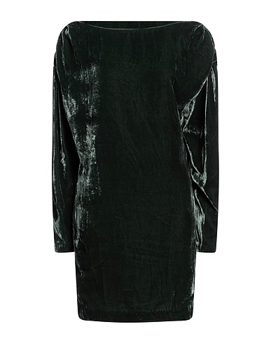 SEMICOUTURE Short dress Dark green 78% Viscose, 22% Silk