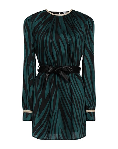 LE VOLIÈRE Κοντό φόρεμα Σκούρο πράσινο 100% Βισκόζη, Πολυεστέρας, Ελαστάνη