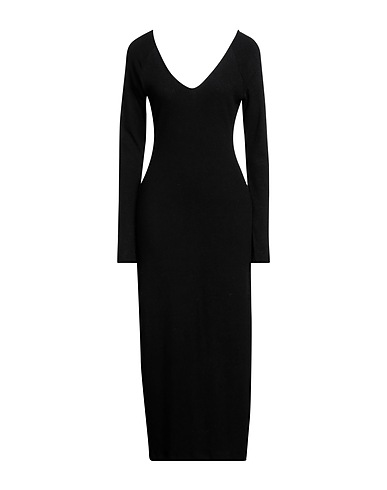 WEILI ZHENG Vestito lungo Nero 88% Poliammide, 8% Viscosa, 4% Elastan