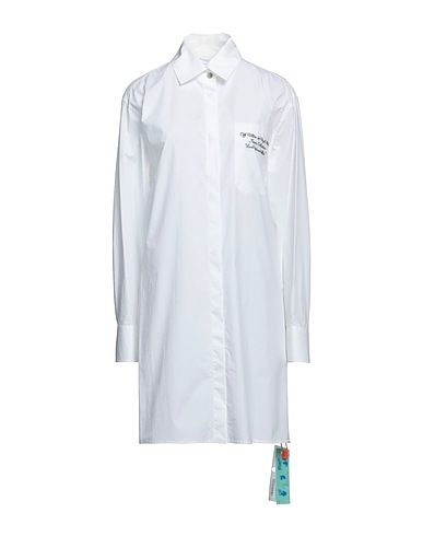 OFF-WHITE™ Shirt dress White 100% Cotton, Polyester