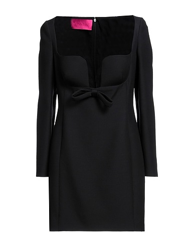 VALENTINO GARAVANI Sheath dress Black 65% Virgin Wool, 35% Silk
