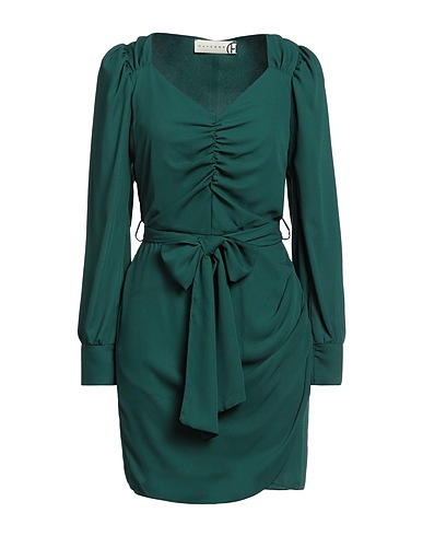 HAVEONE Vestito corto Verde scuro 100% Poliestere
