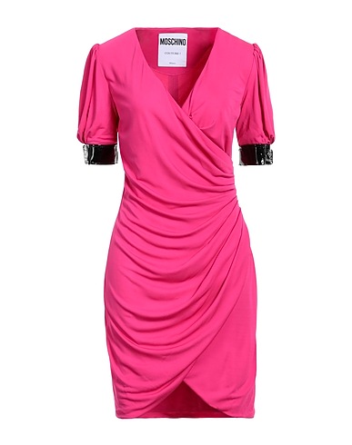MOSCHINO Short dress Fuchsia 100% Viscose, Polyester, Elastane, Acetate, Silk