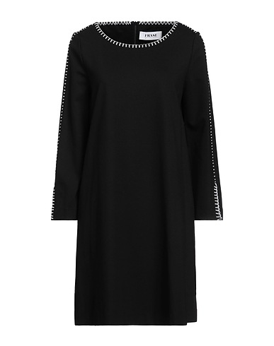 FRASE FRANCESCA SEVERI Short dress Black 68% Viscose, 28% Polyamide, 4% Elastane