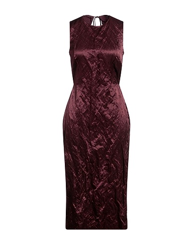 DEL CORE Midi dress Plum 48% Viscose, 37% Cotton, 15% Metallic fiber, Acetate, Silk