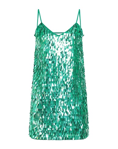 PINKO Sequin dress Green 100% Polyester