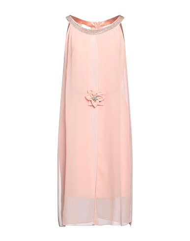 PLISSÈ Vestito corto Salmone 96% Poliestere, 4% Lycra®