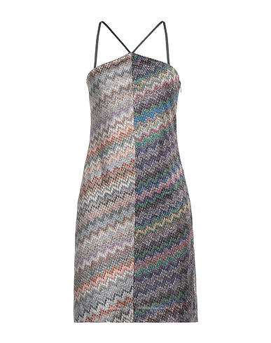 MISSONI Kurzes Kleid Silber 62% Viskose, 24% Cupro, 14% Polyester