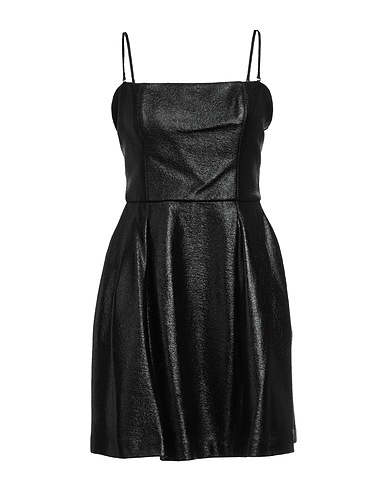HANITA Kurzes Kleid Schwarz 55% Baumwolle, 35% Polyester, 10% Viskose, Nylon, Elastan
