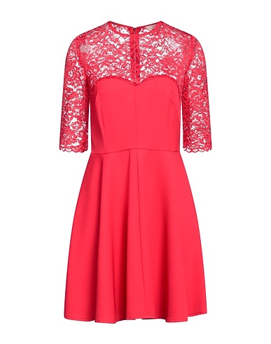 VICOLO Short dress Red 88% Polyester, 12% Elastane