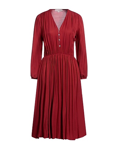 SKILLS & GENES Midi dress Brick 75% Viscose, 25% Silk