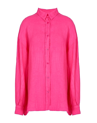8 by YOOX Linen shirt LINEN ESSENTIAL SHIRT
 Fuchsia 100% Linen