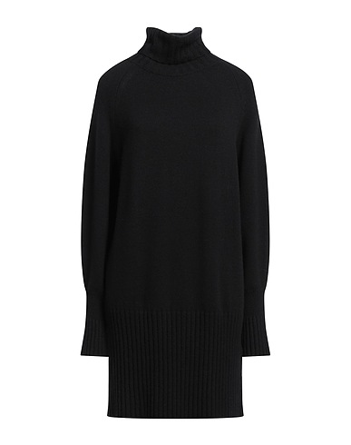 SEVENTY VENEZIA Vestito corto Nero 90% Lana, 10% Cachemire