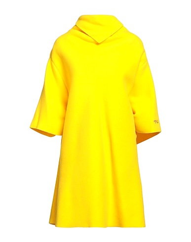 RAF SIMONS Short dress Yellow 81% Virgin Wool, 19% Merino Wool